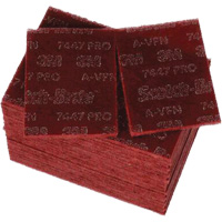 Scotch-Brite 7447 Hand Pads, Aluminum Oxide, 9" x 6", Very Fine Grit Equipment World