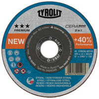 Cerabond Cutting Disc, 5" x 0.045", 7/8" Arbor, Type 1, Ceramic, 12250 RPM Equipment World