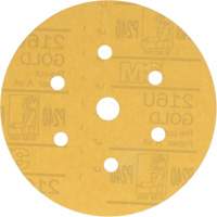 Hookit Dust-Free Sanding Disc, 6" Dia., P240 Grit, Aluminum Oxide, A-Weight Equipment World