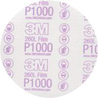 Hookit Finishing Film Disc, 6" Dia., P1000 Grit, Aluminum Oxide, Film Equipment World