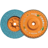 Disque &agrave; lamelles vissable Enduro-Flex Alu, 6" x 5/8"-11, Type 27, Grain 40, Alumine de zirconium Equipment World