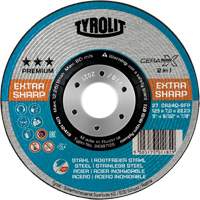 Cerabond X Grinding Wheel, 5" x 9/32", 7/8" Arbor, Ceramic, Type 27 Equipment World