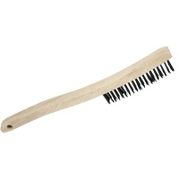 3LH Hand Scratch Brush, Carbon Steel, 3 x 19 Wire Rows, 13-3/4" Long Equipment World