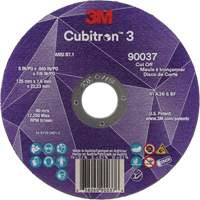 Meule &agrave; tronçonner Cubitron 3, 5" x 0,045", Arbre de 7/8", Type 1, C&eacute;ramique, 12250 Tr/min Equipment World