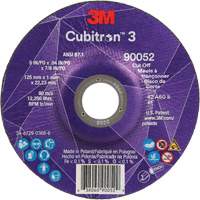 Cubitron 3 Cut-Off Wheel, 5" x 0.04", 7/8" Arbor, Type 27, Ceramic, 60 RPM Equipment World