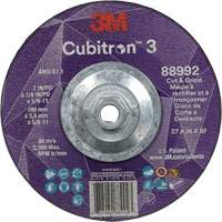 Cubitron 3 Cut and Grind Wheel, 7" x 1/8", 5/8"-11 Arbor, Type 27, 36 Grit, Ceramic Equipment World