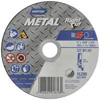 Metal RightCut Right Angle Cut-Off Wheel, 4-1/2" x 0.04", 7/8" Arbor, Type 01/41, Aluminum Oxide, 13580 RPM Equipment World
