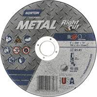 Metal RightCut Right Angle Cut-Off Wheel, 6" x 0.04", 7/8" Arbor, Type 01/41, Aluminum Oxide, 10185 RPM Equipment World