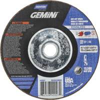 Gemini INOX/SS Right Angle Cut-Off Wheel, 4-1/2" x 3/32", 5/8"-11 Arbor, Type 27/42, Aluminum Oxide, 13580 RPM Equipment World