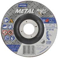 Metal RightCut Right Angle Cut-Off Wheel, 4-1/2" x 0.045", 7/8" Arbor, Type 27, Aluminum Oxide, 13580 RPM Equipment World