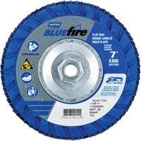 BlueFire&reg; Standard-Density Flap Disc, 7" x 5/8"-11, Type 27, P36 Grit, Zirconia Alumina Equipment World