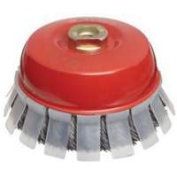Knotted Wire Cup Brush with Protective Guard, 2-3/4" Dia. x 5/8"-11 Arbor Equipment World