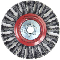 Full Cable Twist Wire Wheel, 4" Dia., 0.02" Fill, 5/8"-11 Arbor, Steel Equipment World