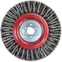 Stringer Bead Knot Wire Brush For Angle Grinders, 4" Dia., 0.02" Fill, 5/8"-11 Arbor, Steel Equipment World