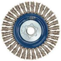 Stringer Bead Knot Wire Brush For Angle Grinders, 5" Dia., 0.02" Fill, 5/8"-11 Arbor, Stainless Steel Equipment World