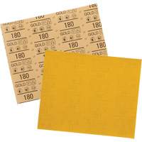 Gold Abrasive Sheet 12545, 9" x 11", 180 Grit, Aluminum Oxide Equipment World