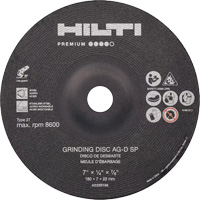 AG-D SP Premium Grinding Wheels, 5" x 1/4", 7/8" Arbor, Zirconium, Type 27 Equipment World