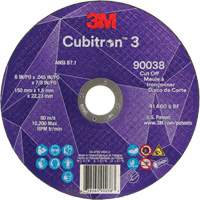 Cubitron 60+ Grit 3 Cut-Off Wheel, 6" x 0.045", 7/8" Arbor, Type T1, Ceramic, 10200 RPM Equipment World