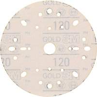 Hookit Gold Abrasive Disc, 6" Dia., 120 Grit, Aluminum Oxide, C-Weight Equipment World