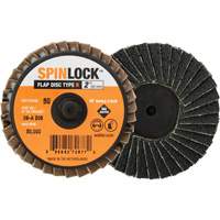 SPINLOCK Flap Disc, 2" x 40 Grit, Aluminum Oxide Equipment World
