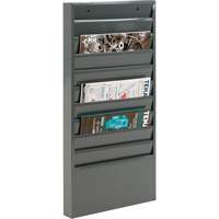 Literature Storage Racks, Stationary, 10 Slots, Steel, 13-1/8" W x 2" D x 26-1/4" H Equipment World