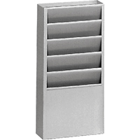 Literature Storage Racks, Stationary, 5 Slots, Steel, 9-3/4" W x 4-1/8" D x 21" H Equipment World