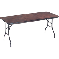Folding Table, Rectangular, 72" L x 36" W, Laminate, Brown OA948 | Equipment World