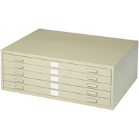 Steel Plan Files, 5 Drawers, 53-3/8" W x 41-3/8" D x 16-1/2" H Equipment World