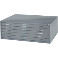 Steel Plan Files, 5 Drawers, 40-3/8" W x 29-3/8" D x 16-1/2" H Equipment World