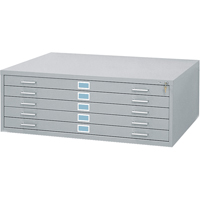 Steel Plan Files, 5 Drawers, 46-3/8" W x 35-3/8" D x 16-1/2" H Equipment World