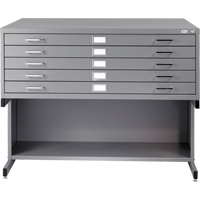 Steel Plan Files, 5 Drawers, 53-3/8" W x 41-3/8" D x 16-1/2" H Equipment World