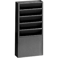 Literature Storage Racks, Stationary, 5 Slots, Steel, 9-3/4" W x 4-1/8" D x 21" H Equipment World
