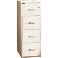 Fire Resistant Filing Cabinets, Steel, 4 Drawers, 19-3/4" W x 31" D x 54" H, Beige Equipment World