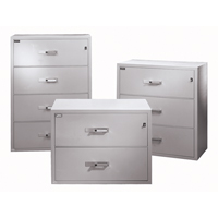 Fire Resistant Filing Cabinets, Steel, 4 Drawers, 38-3/4" W x 23-1/2" D x 55" H, Black Equipment World