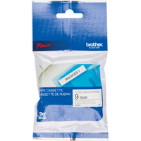 Label Tape, 9 mm x 26-1/4', Black on White Equipment World