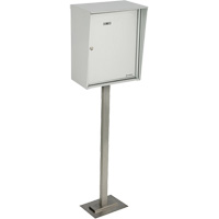 Collecting Boxes, Pedestal -Mounted, 21" x 12-7/8", Aluminum Equipment World