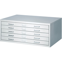 FacilTM Flat File Cabinets, 5 Drawers, 40" W x 26" D x 16-3/8" H Equipment World