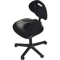 Heavy-Duty Ergonomic Seating, Polyurethane, Black, 250 lbs. Capacity Equipment World