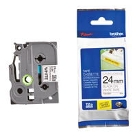 Laminated Industrial Tape, 24 mm x 13', Black on White Equipment World