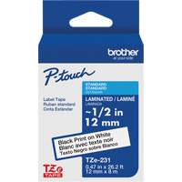 Tze Tape Cartridges, 12 mm x 26-1/4', Black on White Equipment World