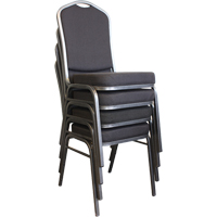 Stacking Chairs, Fabric, 37" High, 275 lbs. Capacity, Black Equipment World