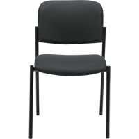 Armless Stacking Chairs, Fabric, 32" High, 300 lbs. Capacity, Charcoal Equipment World