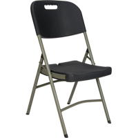 Folding Chair, Polyethylene, Black, 350 lbs. Weight Capacity OP448 | Equipment World