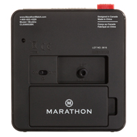 Desk Alarm Clock, Analog, Battery Operated, 3.5" W x 1.5" D x 3.75" H, Black Equipment World