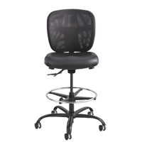 Vue Heavy-Duty Stool, Vinyl, Black, 350 lbs. Capacity Equipment World