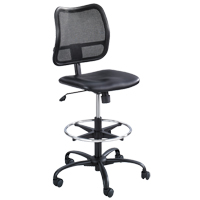Vue Ergonomic Stool, Vinyl, Black, 250 lbs. Capacity Equipment World