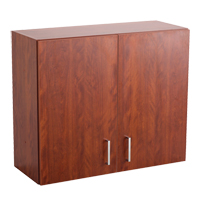 Modular Wall Cabinet, 30" H x 36" W x 15" D, 1 Shelves, Melamine, Mahogany Equipment World