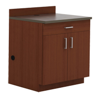 Modular Base Cabinet, Melamine, 39" H x 36" W x 25" D, Mahogany Equipment World