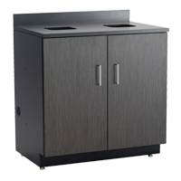 Modular Base Cabinet, Melamine, 39" H x 36" W x 25" D, Asian Night/Black Equipment World