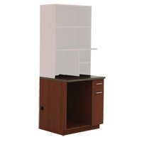 Modular Cabinet, Melamine, 39" H x 36" W x 25" D, Mahogany Equipment World